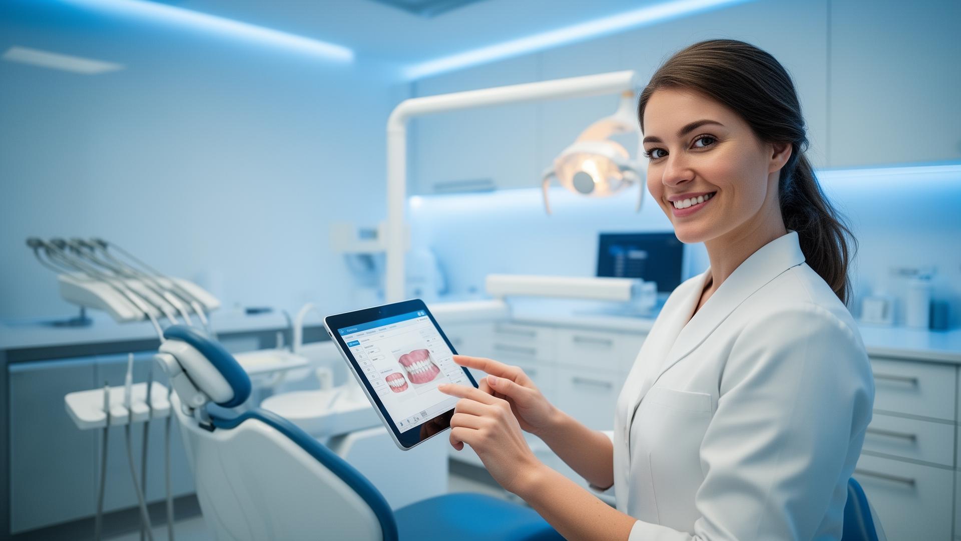 Dentista usando Prontuário Ideal